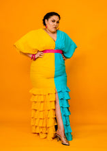 Load image into Gallery viewer, Havana Colorblock Mermaid Maxi Dress